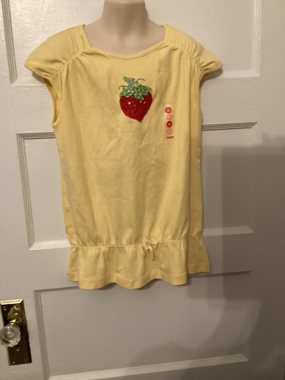 Gymboree Yellow Girls' Strawberry Appliqué Dress